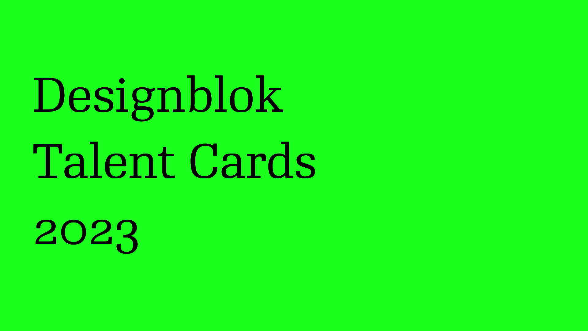 Designblok Talent Cards